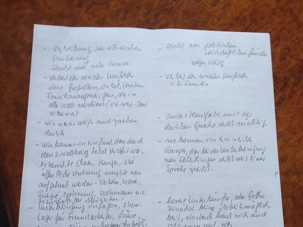 Frau Kiesewetters Liste. Gedanken zu Flucht und Vertreibung - damals und heute.