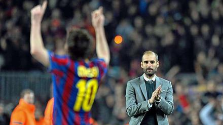 Goldene Vergangenheit: Pep Guardiola (re.) und Lionel Messi holten einst mit Barcelona fast jeden Titel.