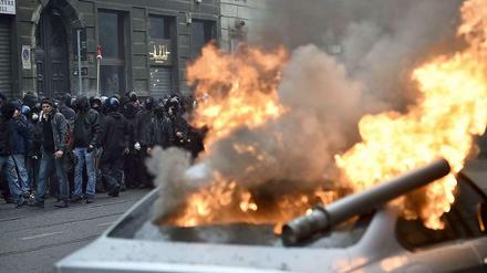 In Mailand ist es zu gewaltätigen Protesten gegen die Expo gekommen.