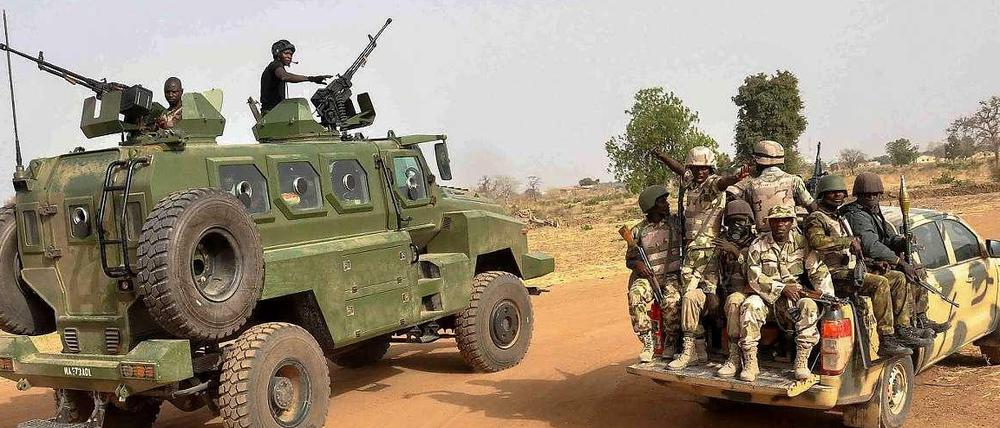 Eine nigerianische Militärpatrouille im Nordosten des Landes.