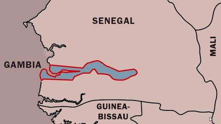 Gambia entstand als Sicherheitsstreifen der Engländer - aus Angst vor den Franzosen.