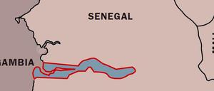 Gambia entstand als Sicherheitsstreifen der Engländer - aus Angst vor den Franzosen.