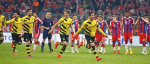 Jubel hier, Frust da. Dortmund steht im Finale, Bayern ist draußen.