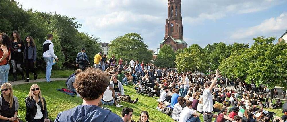 Protestieren und chillen.