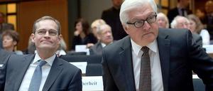 Michael Müller und Frank-Walter Steinmeier bei der Gedenkveranstaltung zum 70. Jahrestag des Kriegsendes in Berlin. 