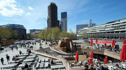 Frühling auf dem Breitscheidplatz. Am Freitag beginnt dort ein dreitägiges Friedensfest.
