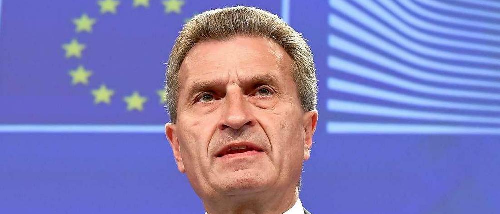 Digitalkommissar Günther Oettinger.