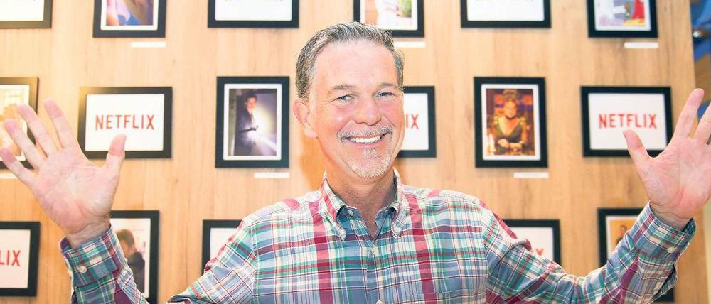 Die neue Art, fernzusehen.  Reed Hastings gründete 1997 eine Online-Video-Versandfirma. Mittlerweile hat der Streamingdienst Netflix über 60 Millionen Kunden weltweit.