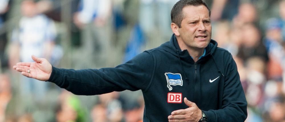 Unzufriedener Rechner: Pal Dardai glaubt, dass Hertha BSC noch drei Punkte zum Klassenverbleib braucht.