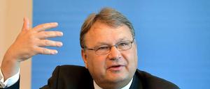 Volksbank-Chef Holger Hatje ist mit den Zahlen zufrieden.