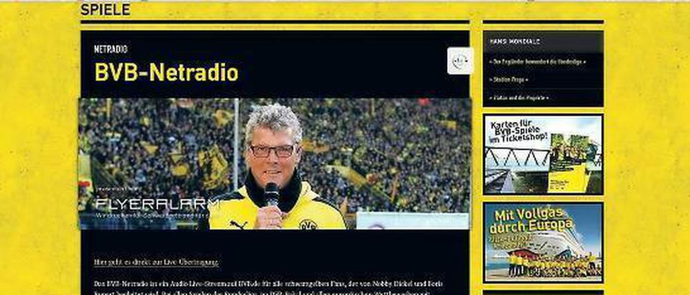Wem der Fernseh-Kommentar nicht gefällt, der greift bei Live-Spielen auf das Netz-Radio zurück, zum Beispiel bei Spielen von Borussia Dortmund.