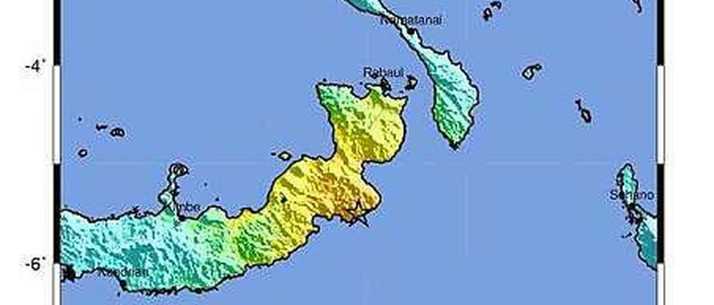 Ein Erdbeben hat am Dienstag Papua-Neuguinea erschüttert. 