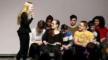 Die Schüler bei der Probe.