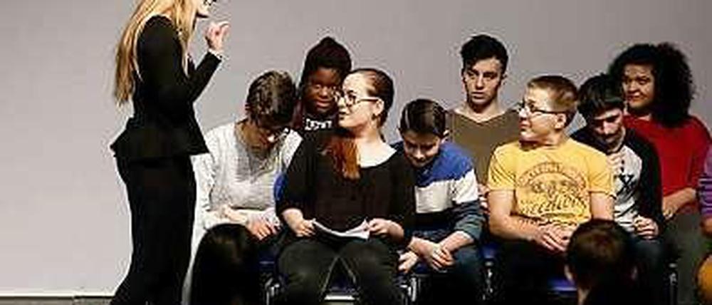 Die Schüler bei der Probe.