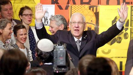 Ihr Auftritt, Herr Präsident. Reuven Rivlin im Kulturzentrum Pfefferberg in der Schönhauser Allee.