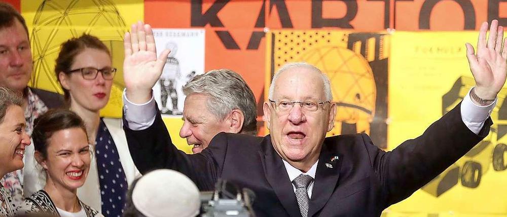 Ihr Auftritt, Herr Präsident. Reuven Rivlin im Kulturzentrum Pfefferberg in der Schönhauser Allee.