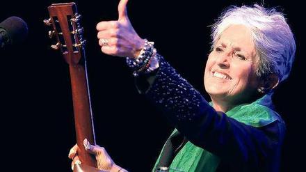 Kämpfernatur. Joan Baez Ende März bei einem Konzert im portugiesischen Porto.