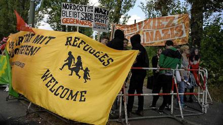 Der Protest von Nazis gegen Flüchtlinge hatte in Pankow keine Chance. 