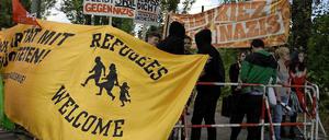 Der Protest von Nazis gegen Flüchtlinge hatte in Pankow keine Chance. 