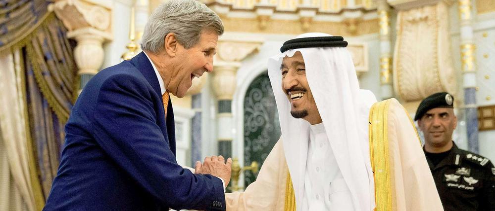 US-Außenminister John Kerry sprach mit dem saudiarabischen König Salman erst vergangene Woche über die Situation beim Kampf gegen die Huthi-Rebellen im Jemen. 