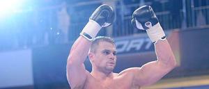 Denis Boizow bei einem Kampf.