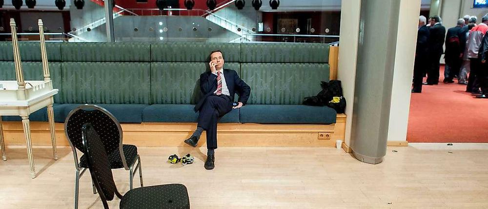 AfD-Chef Bernd Lucke am Sonntagabend am Rande der Wahlparty in Bremen