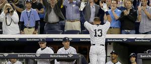 Curtain Call. Die Yankees-Fans haben derzeit allen Grund stolz zu sein - sogar auf Alex Rodriguez (13).