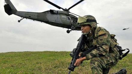An dem Einsatz der kolumbianischen Armee - hier ein Archivfoto - rund 600 Soldaten beteiligt.