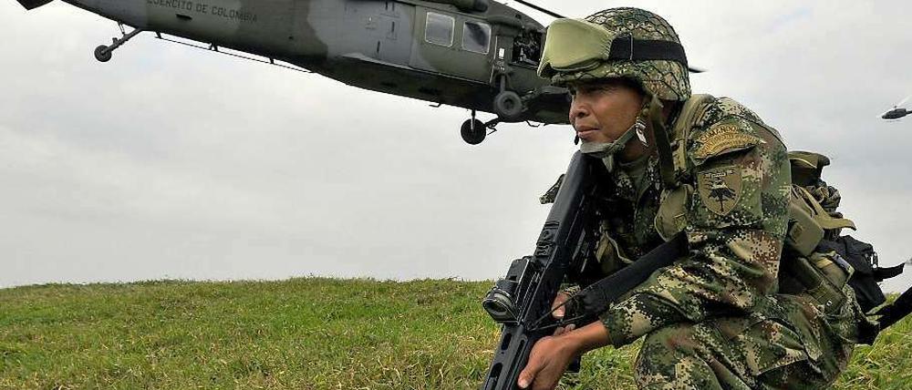 An dem Einsatz der kolumbianischen Armee - hier ein Archivfoto - rund 600 Soldaten beteiligt.