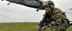 An dem Einsatz der kolumbianischen Armee - hier ein Archivfoto - rund 600 Soldaten beteiligt.