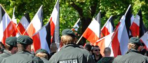 Archivbild einer Demonstration Rechter in Dortmund.