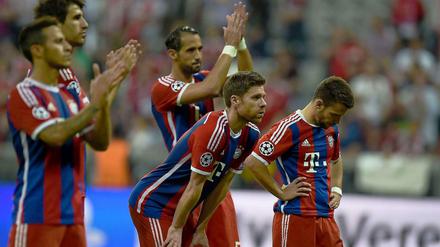 So sehen Sieger aus... oder? Die Spieler des FC Bayern München nach dem 3:2-Erfolg gegen den FC Barcelona.