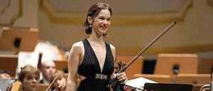 Amerikanerin mit deutschen Wurzeln. Hilary Hahn, hier 2013 bei einem Konzert in der Hamburger Laeiszhalle.