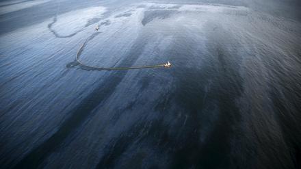 Der Ölteppich vor der Küste von Goleta, Kalifornien am Dienstag, ist mehr als sechs Kilometer lang. 