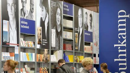 Der Suhrkamp-Stand auf der Frankfurter Buchmesse