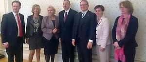 Zu Besuch in Aserbaidschan. Deutsche Abgeordnete mit dem Präsidenten Aserbaidschans, Ilham Alijev.
