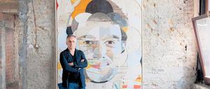 Der Berliner Maler und Bildhauer Detlef Waschkau hat das neue Atelier im siebten Stock des Ministeriums getestet.