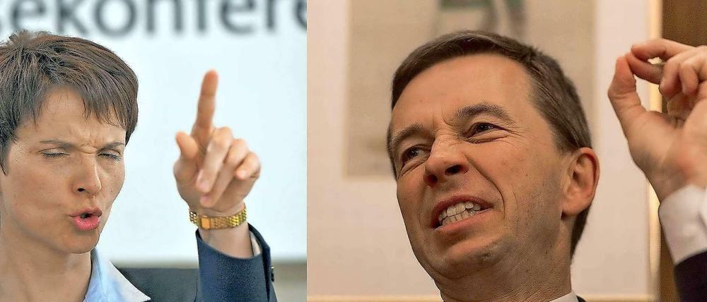 Frauke Petry und Bernd Lucke streiten um die Macht in der AfD.