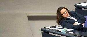 In Schieflage: Arbeitsministerin Andrea Nahles (SPD).