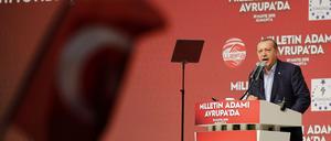 Der türkische Staatspräsident Erdogan hat am 10. Mai auch in Deutschland versucht, AKP-Wähler zu mobilisieren. 