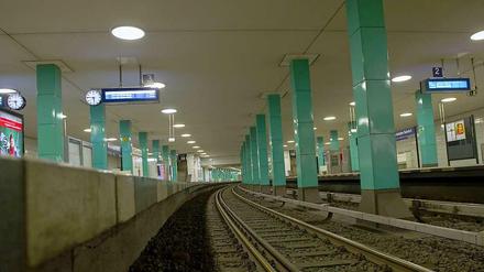 Ein Gleisbett am Anhalter Bahnhof. 