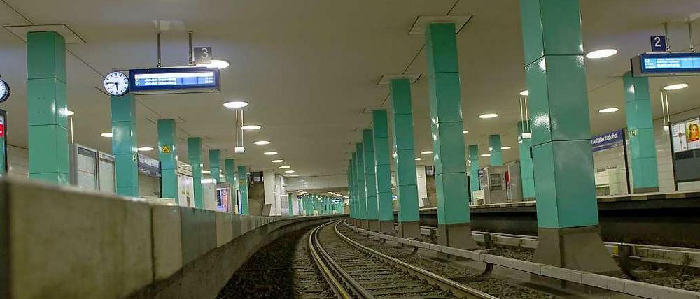 Ein Gleisbett am Anhalter Bahnhof.