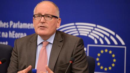 Frans Timmermanns, erster Vizepräsident der EU-Kommission, verspricht "bessere Rechtsetzung"