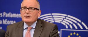 Frans Timmermanns, erster Vizepräsident der EU-Kommission, verspricht "bessere Rechtsetzung"