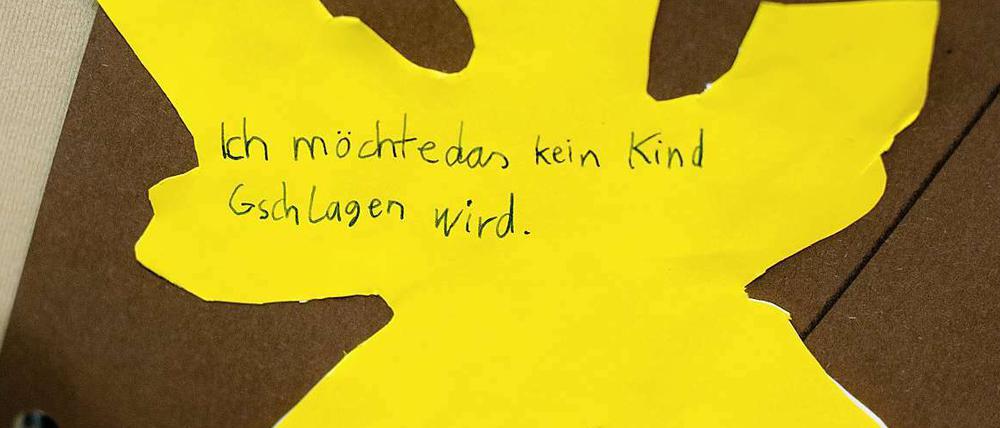 "Ich möchte, dass kein Kind geschlagen wird" - Kinderwunsch in einer Grundschule in Hannover. 