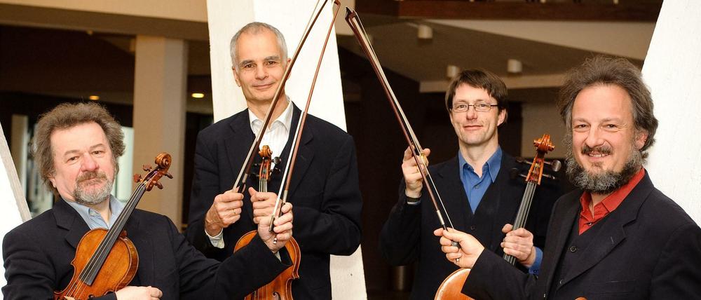 Das Philharmonia Quartett mit Primarius Daniel Stabrawa (r.)