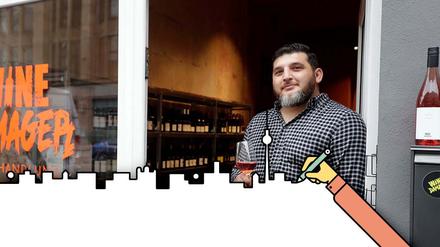 Mohamed Ayad aka Tony D vor seinem Weinladen.