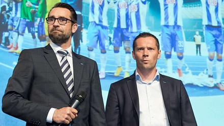 Manager Michael Preetz (links) und Trainer Pal Dardai zeigten sich zufrieden.