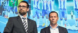 Manager Michael Preetz (links) und Trainer Pal Dardai zeigten sich zufrieden.