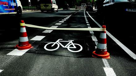 Abgesperrt. Der Senat hat versprochen, mehr für Radwege zu tun.